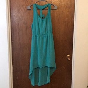 Beautiful teal hi-low summer dress